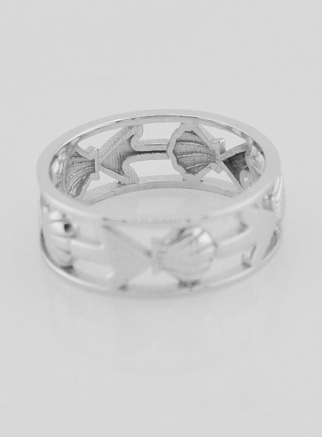 Anillo calado con concha y ancla - Talla 54 (pic 4)