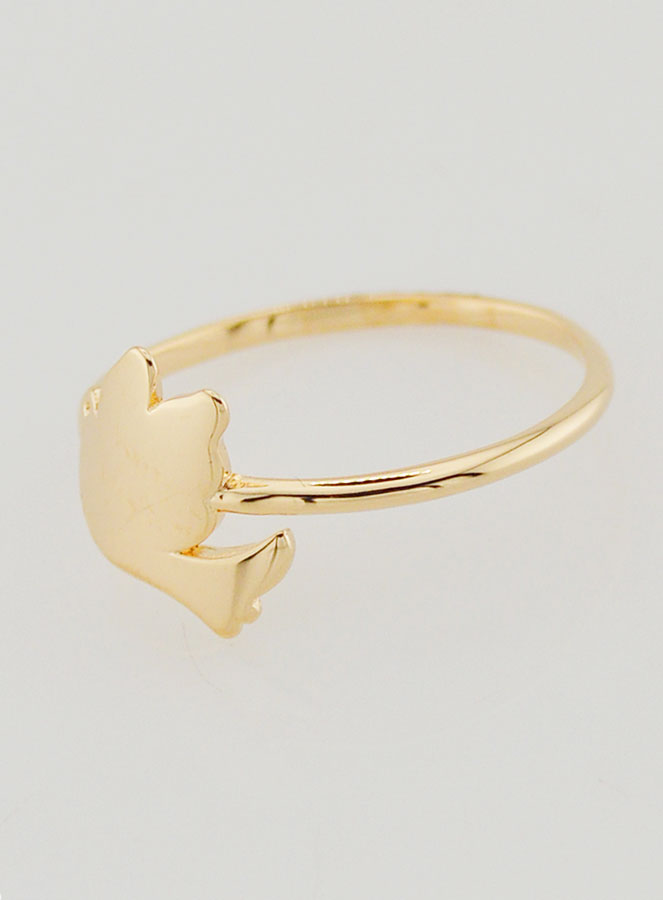 Anillo Paloma de la Paz Chapado en Oro - Talla 56 (pic 2)