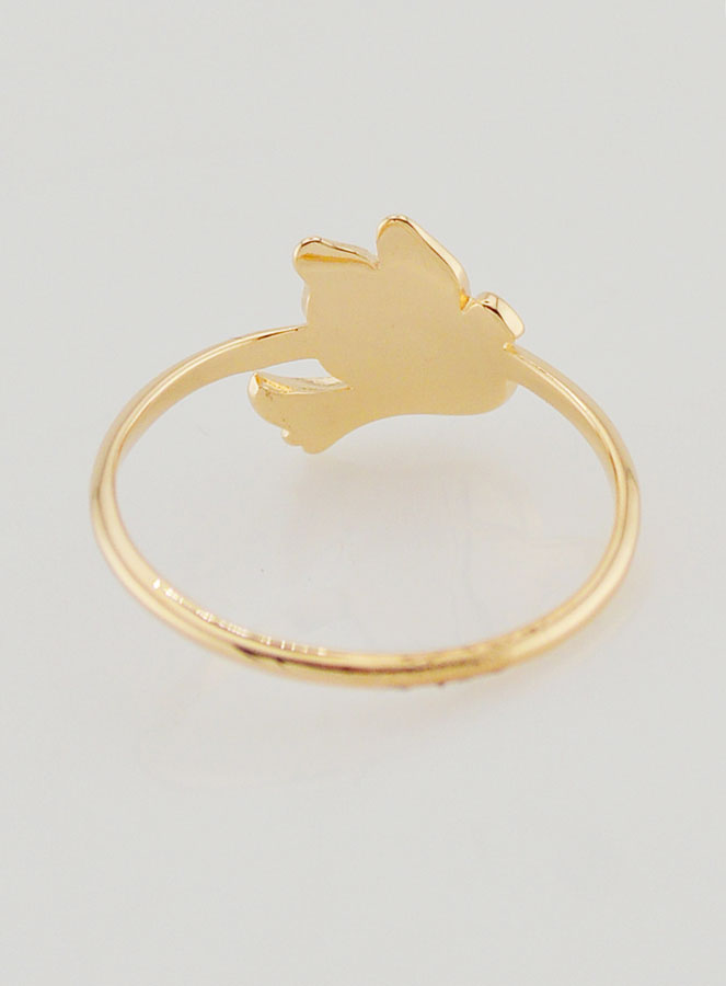 Anillo Paloma de la Paz Chapado en Oro - Talla 56 (pic 4)