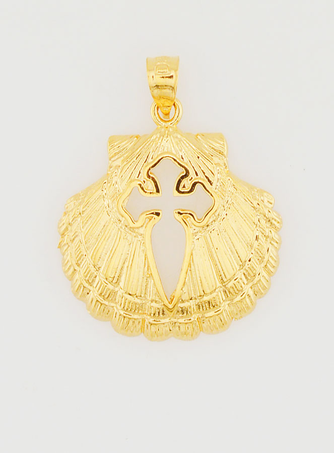 Medalla con concha y cruz de Santiago de Compostela (pic 1)