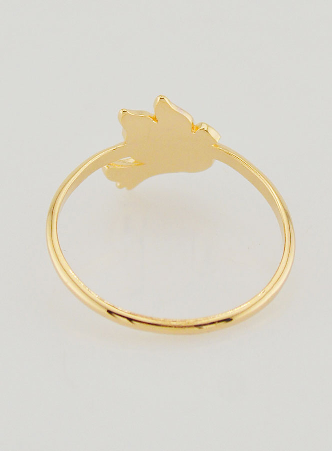 Anillo Paloma de la Paz Chapado en Oro - Talla 60 (pic 4)