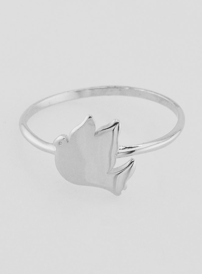 Anillo de plata con paloma de la paz - Talla 60. (pic 1)