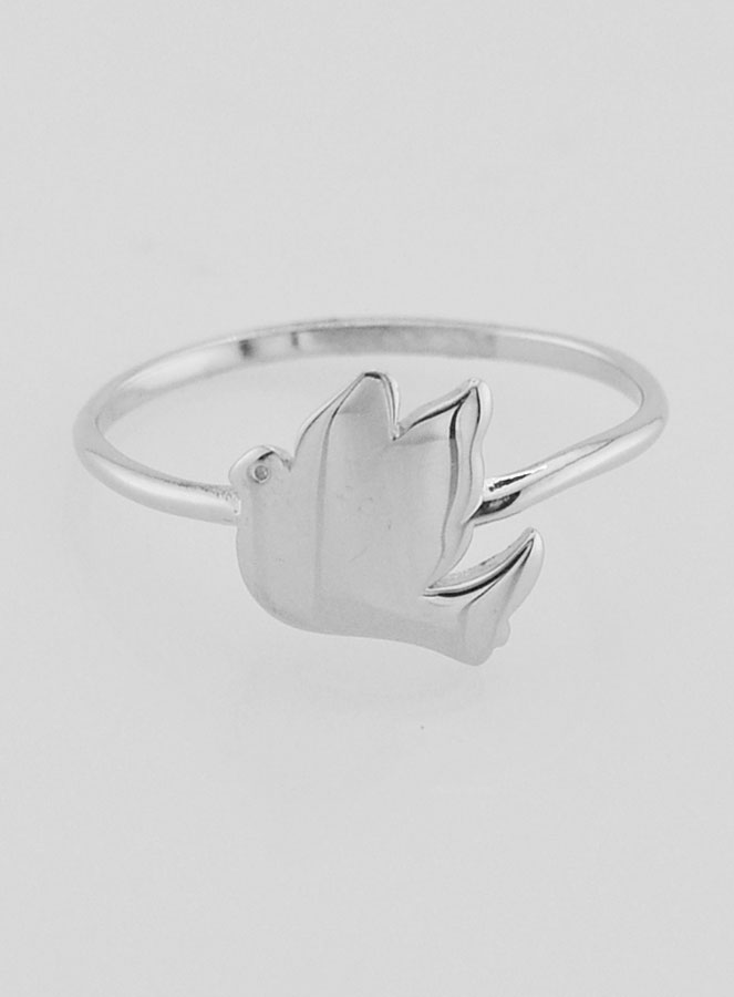 Anillo Paloma de la Paz en Plata - Talla 56 (pic 1)