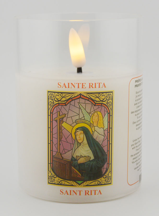 Lámpara de noche LED - Oración a Santa Rita (pic 1)