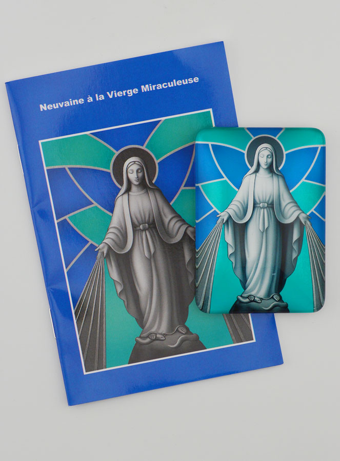 Imán + Folleto de novena - Virgen Milagrosa (pic 1)