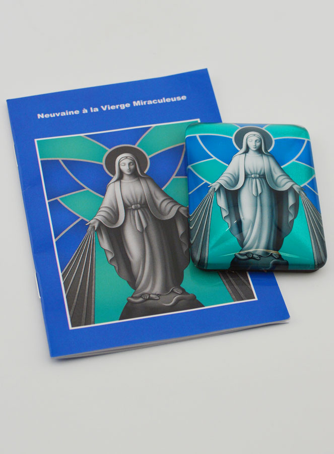 Imán + Folleto de novena - Virgen Milagrosa (pic 2)