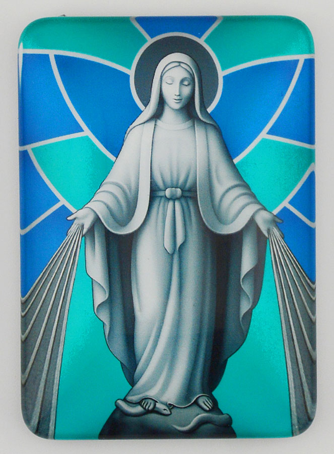Imán + Folleto de novena - Virgen Milagrosa (pic 4)
