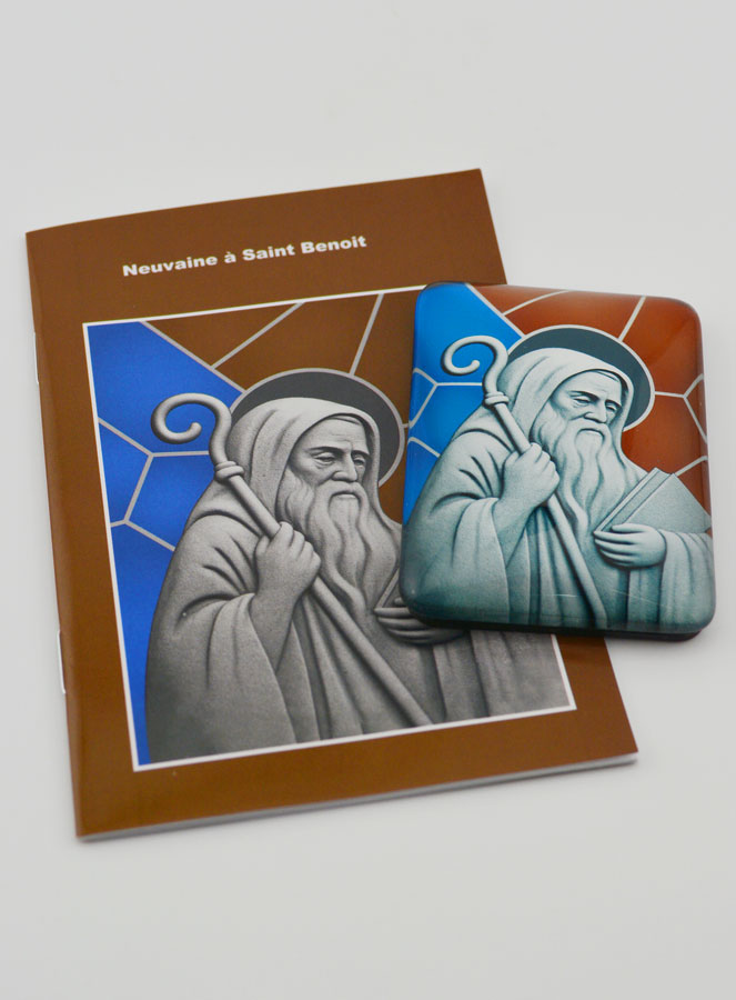 Imán + Folleto de novena - San Benito (pic 2)