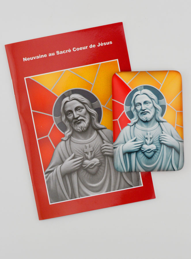 Imán + Folleto de novena - Sagrado Corazón de Jesús (pic 1)