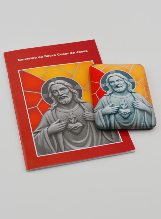 Imán + Folleto de novena - Sagrado Corazón de Jesús (pic 2)