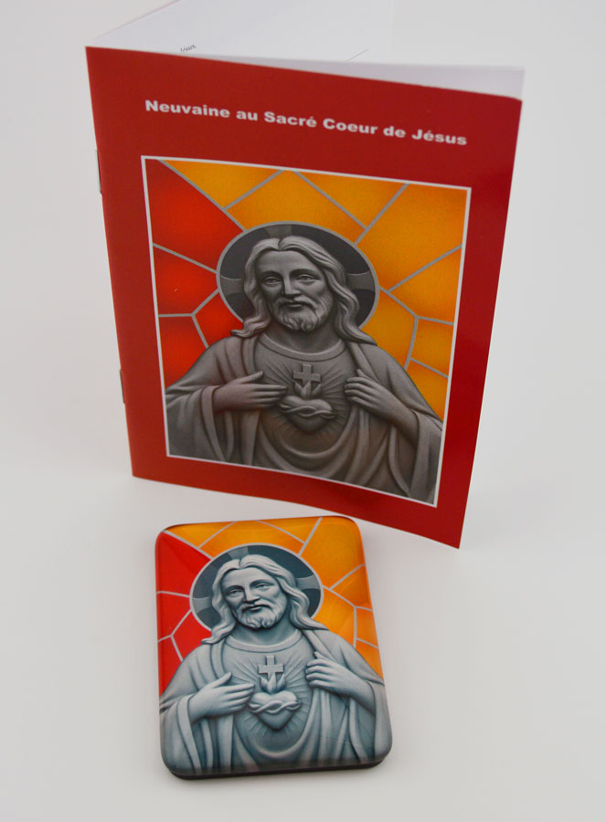 Imán + Folleto de novena - Sagrado Corazón de Jesús (pic 3)