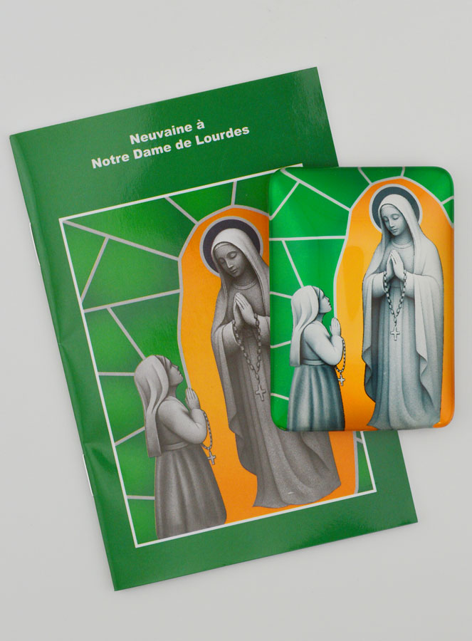Imán + Folleto de novena - Nuestra Señora de Lourdes (pic 1)