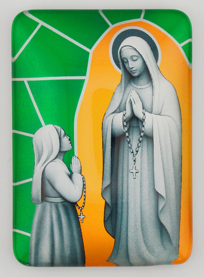 Imán + Folleto de novena - Nuestra Señora de Lourdes (pic 4)