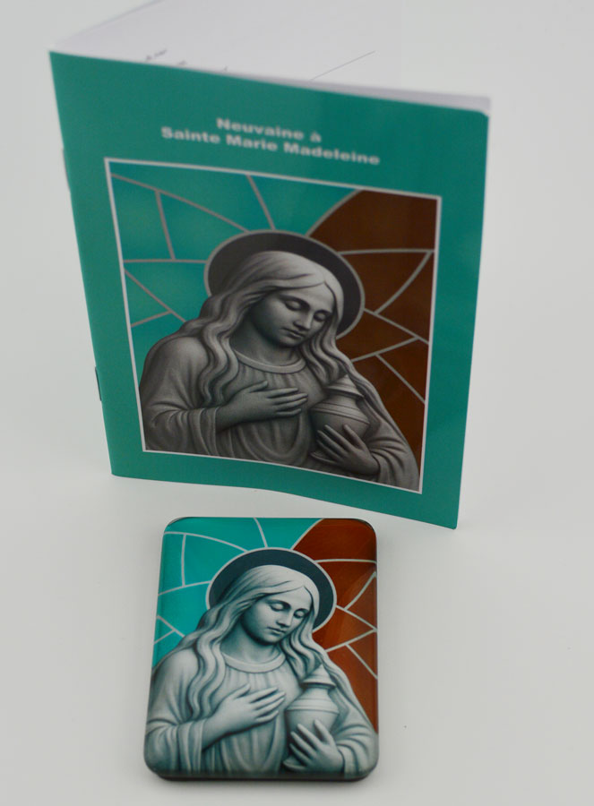 Imán + Folleto de novena - Santa María Magdalena (pic 3)