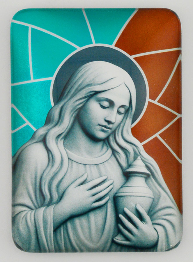 Imán + Folleto de novena - Santa María Magdalena (pic 4)