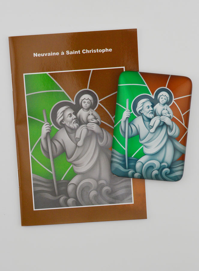 Imán y librito de novena - San Cristóbal (pic 1)