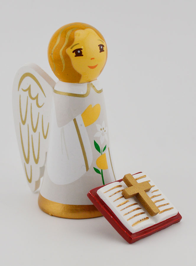 Estatua del Ángel Gabriel y Biblia (pic 3)