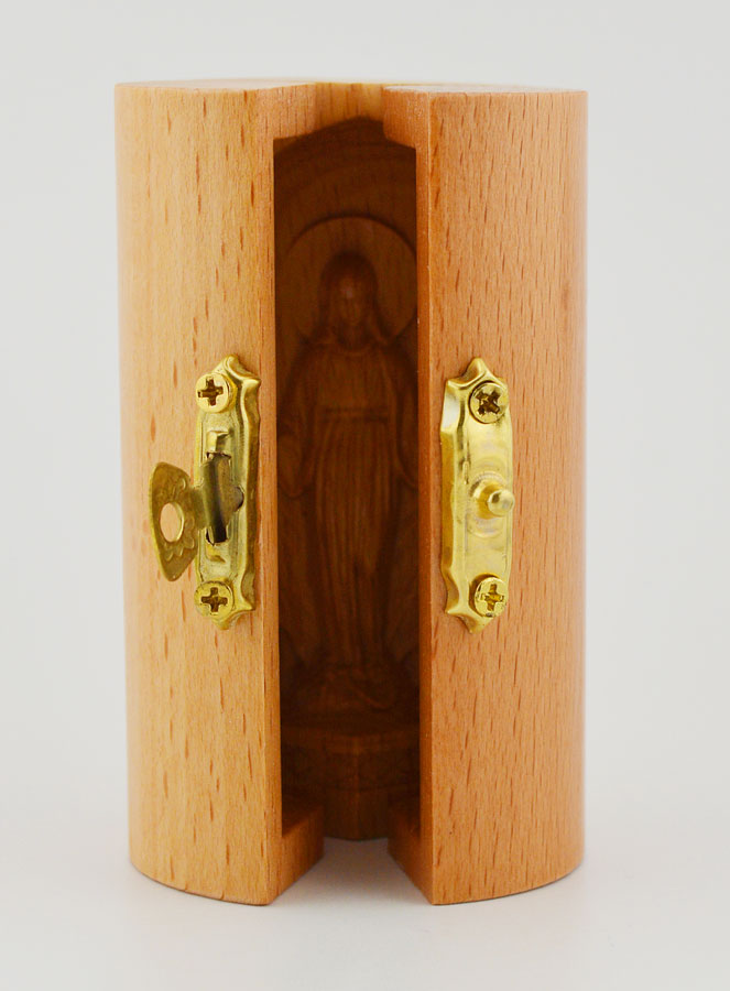 Tríptico de madera maciza - Virgen Milagrosa (pic 4)