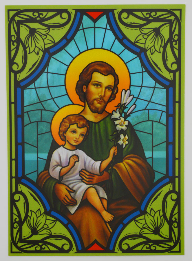 Imán de ventana efecto vitral - San José (pic 1)