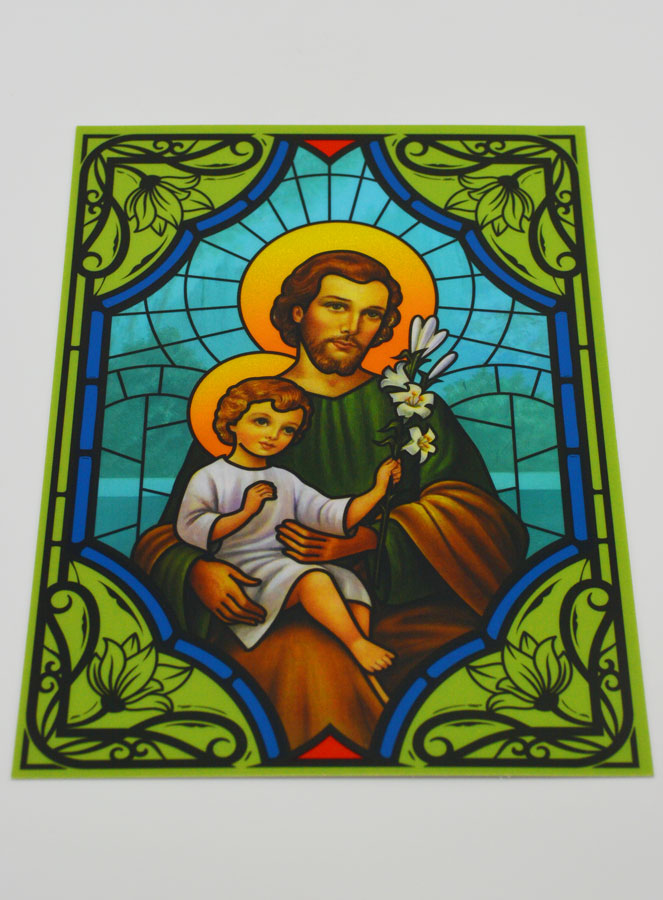 Imán de ventana efecto vitral - San José (pic 2)