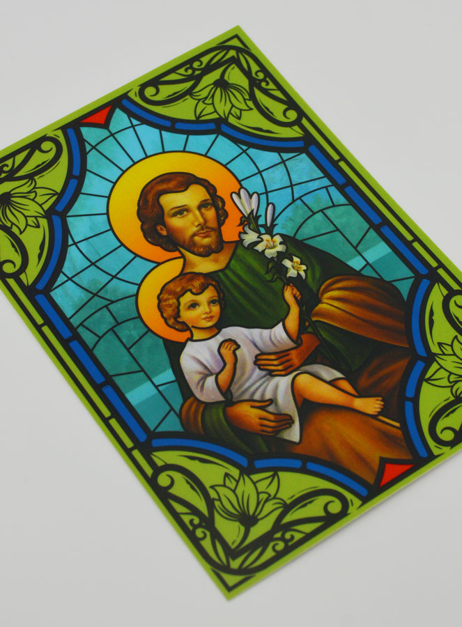 Imán de ventana efecto vitral - San José (pic 3)