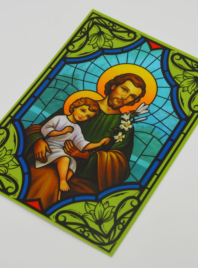 Imán de ventana efecto vitral - San José (pic 4)