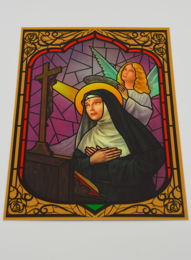 Imán para ventana tipo vitral - Santa Rita (pic 2)
