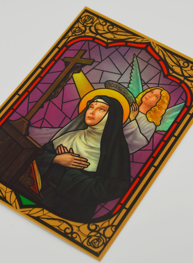 Imán para ventana tipo vitral - Santa Rita (pic 4)