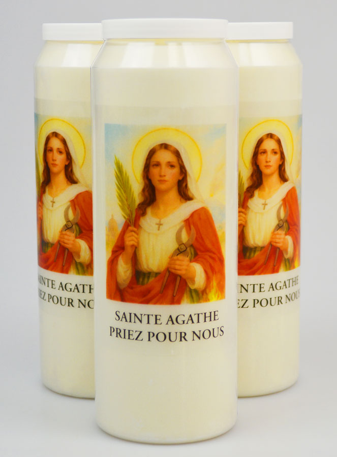 Juego de 3 velas de novena a Santa Ágata (pic 1)
