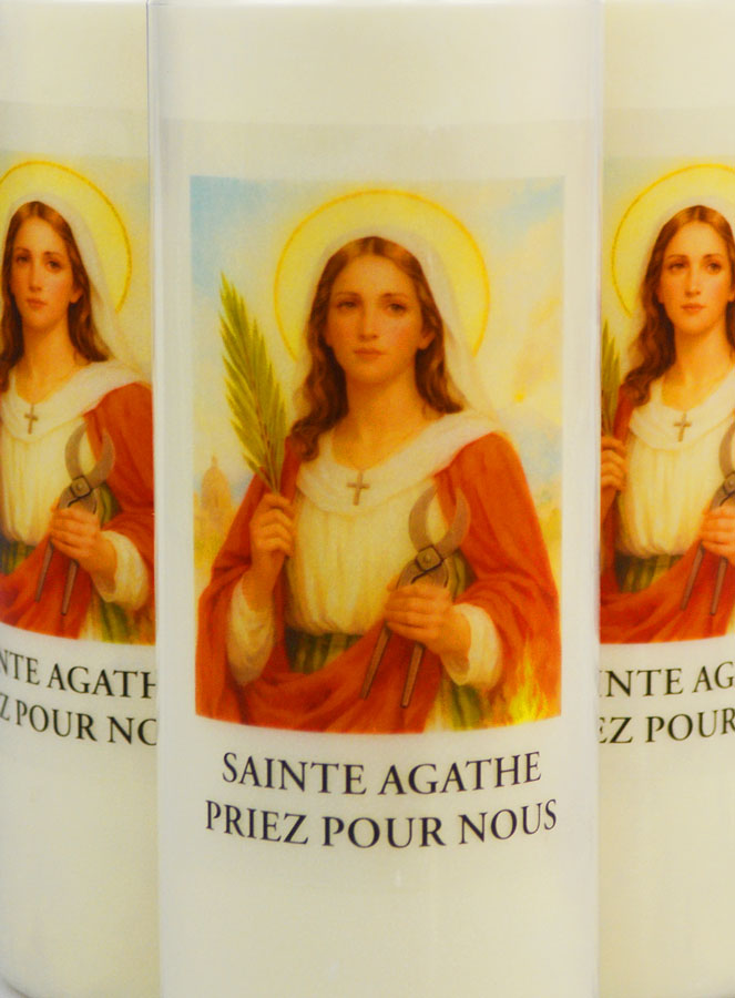 Juego de 3 velas de novena a Santa Ágata (pic 2)