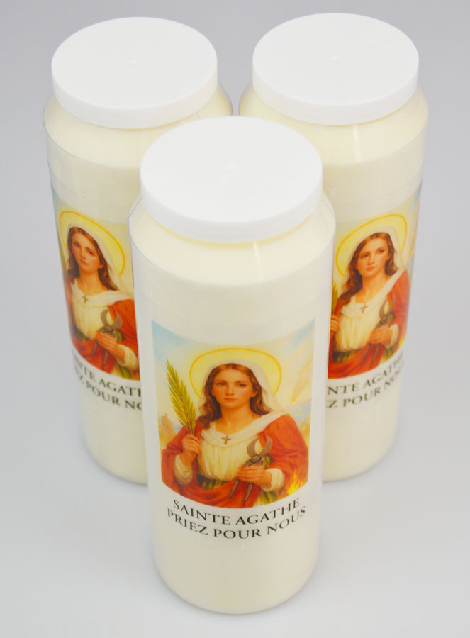 Juego de 3 velas de novena a Santa Ágata (pic 3)
