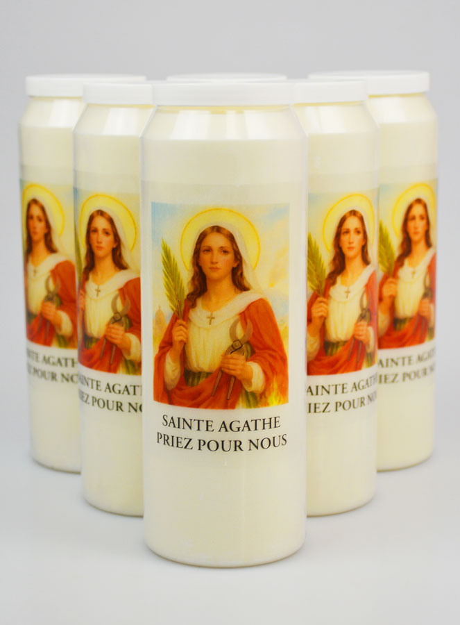 Juego de 6 velas de novena a Santa Ágata (pic 1)