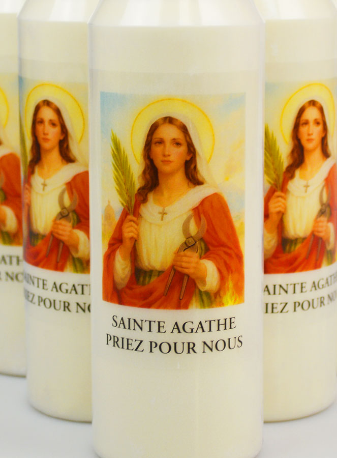 Juego de 6 velas de novena a Santa Ágata (pic 2)