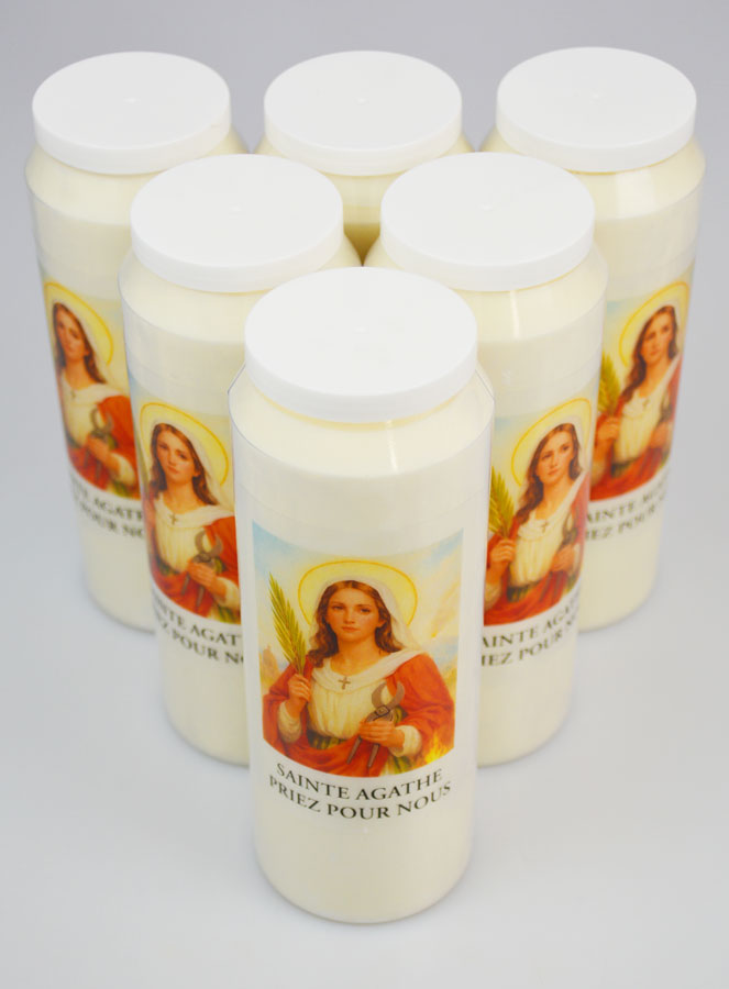 Juego de 6 velas de novena a Santa Ágata (pic 3)
