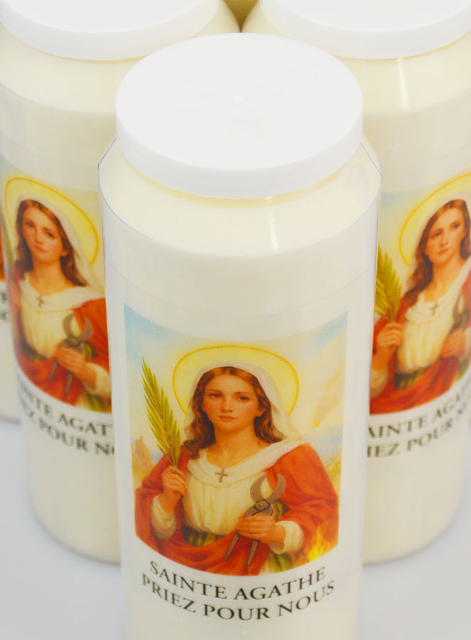 Juego de 6 velas de novena a Santa Ágata (pic 4)
