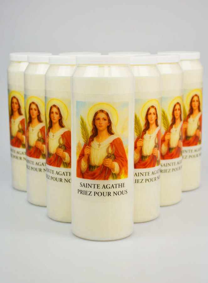 Juego de 10 Velas de Novena a Santa Ágata (pic 1)