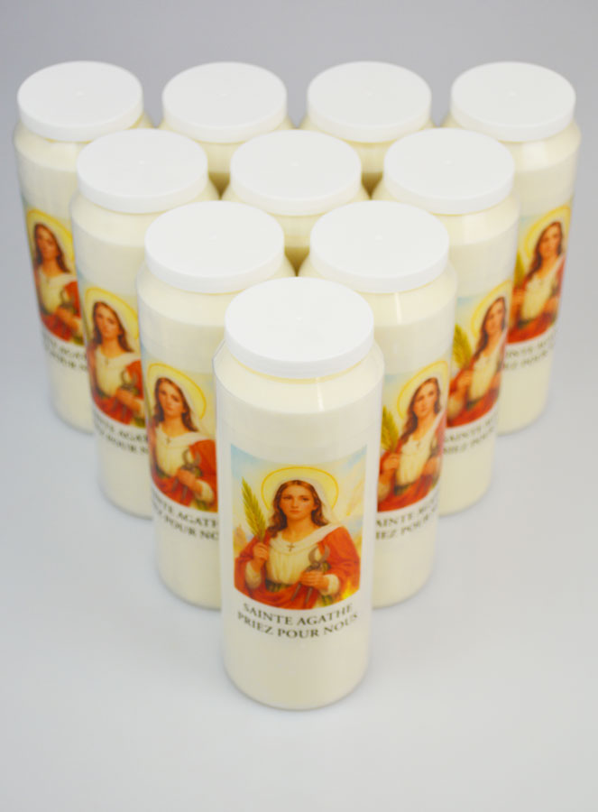 Juego de 10 Velas de Novena a Santa Ágata (pic 3)