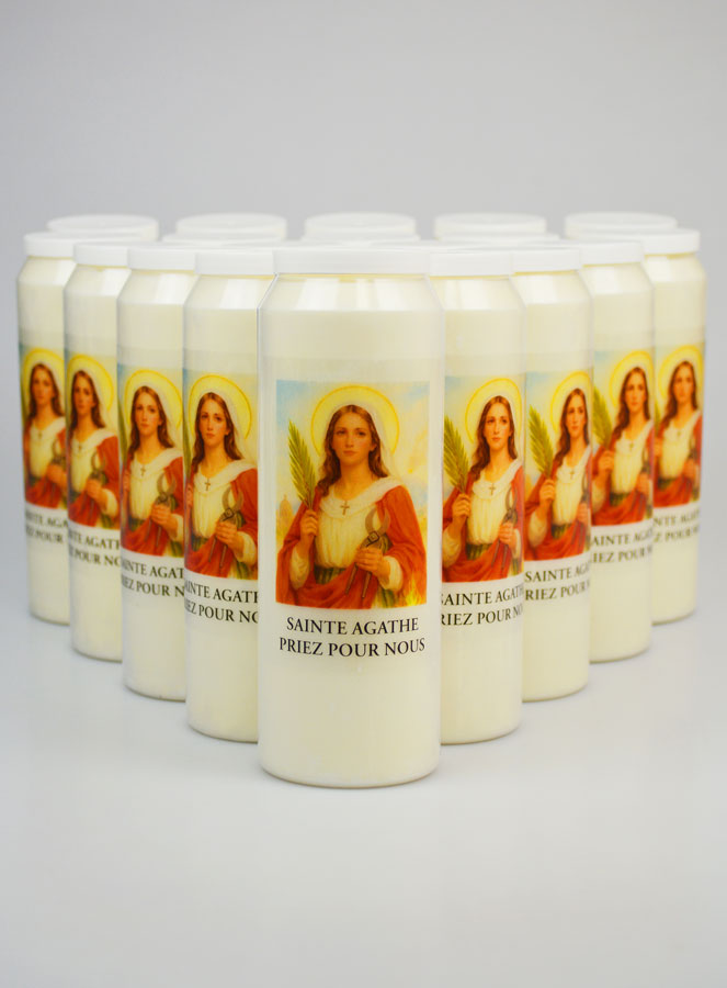 Juego de 20 velas de novena a Santa Ágata (pic 1)