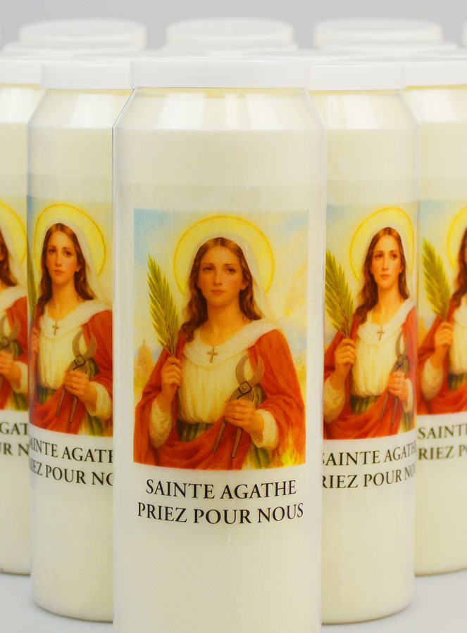 Juego de 20 velas de novena a Santa Ágata (pic 2)