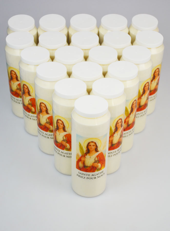 Juego de 20 velas de novena a Santa Ágata (pic 3)