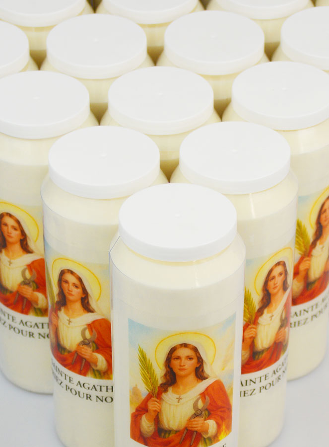 Juego de 20 velas de novena a Santa Ágata (pic 4)