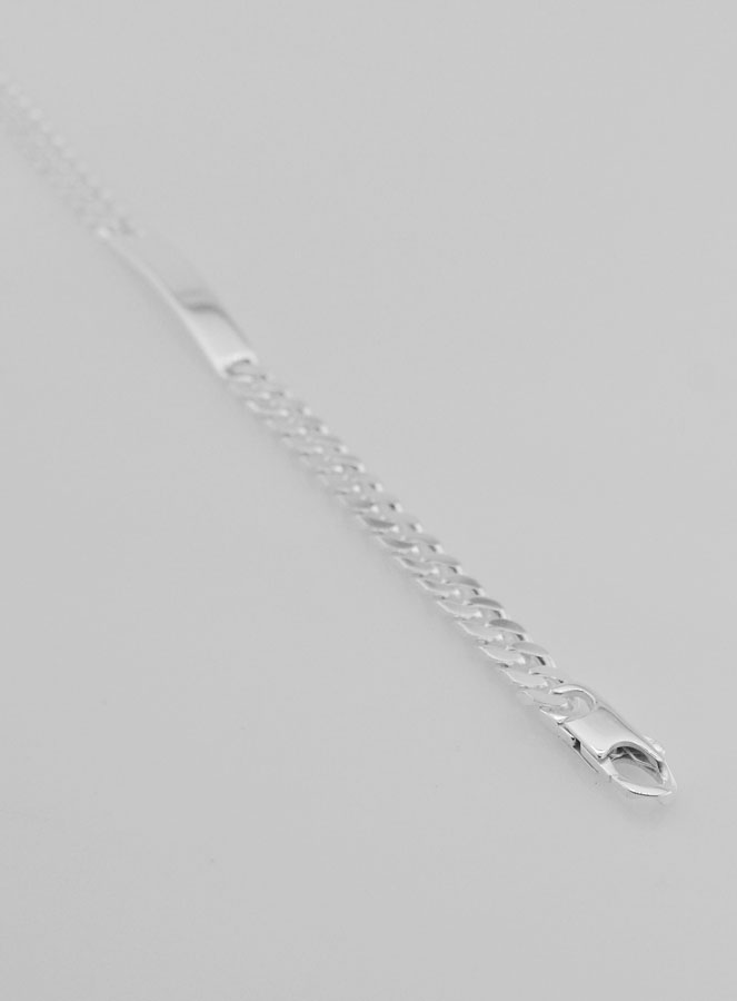 Pulsera Gourmette para hombre en Plata - Eslabón de 5 mm (pic 3)