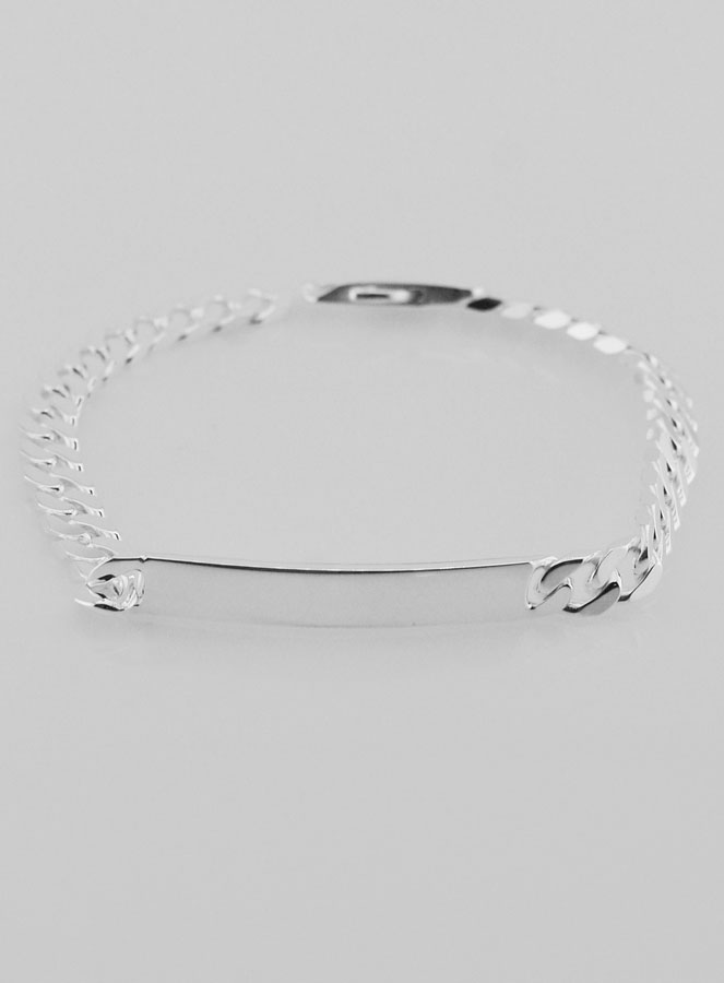 Pulsera Gourmette para hombre en Plata - Eslabón de 5 mm (pic 4)