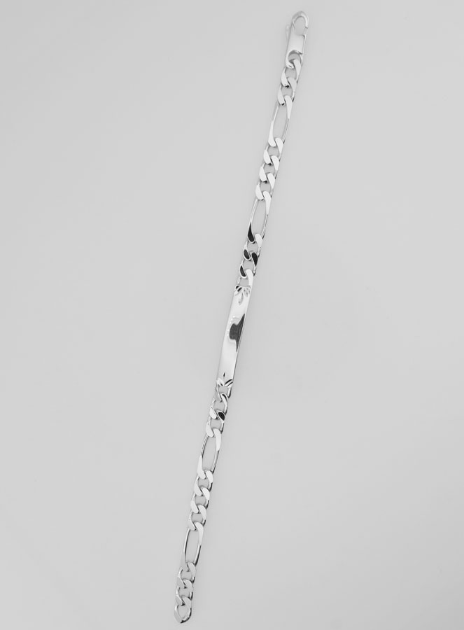 Pulsera Gourmette para hombre en Plata - Eslabón Figaro de 5 mm (pic 1)