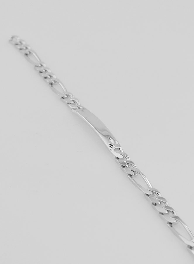 Pulsera Gourmette para hombre en Plata - Eslabón Figaro de 5 mm (pic 3)