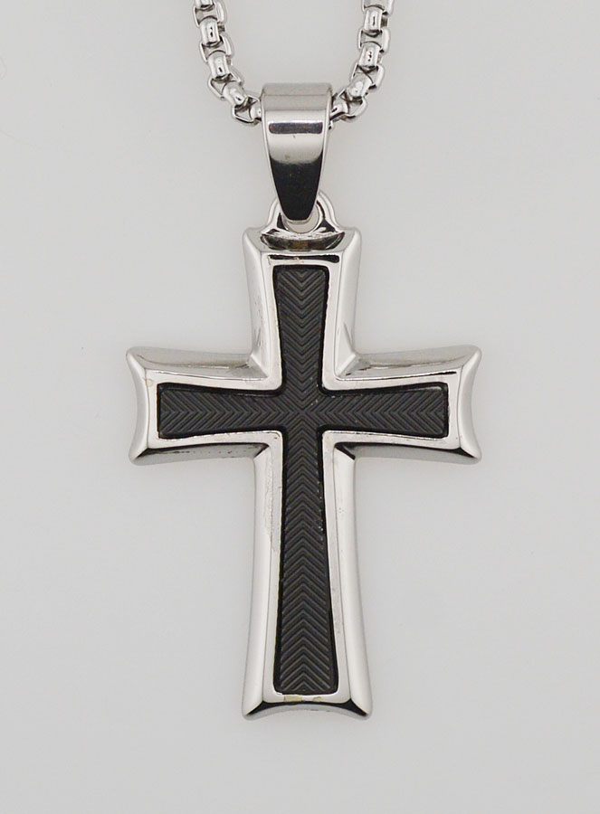 Collar religioso para hombre - Cruz geométrica (pic 4)