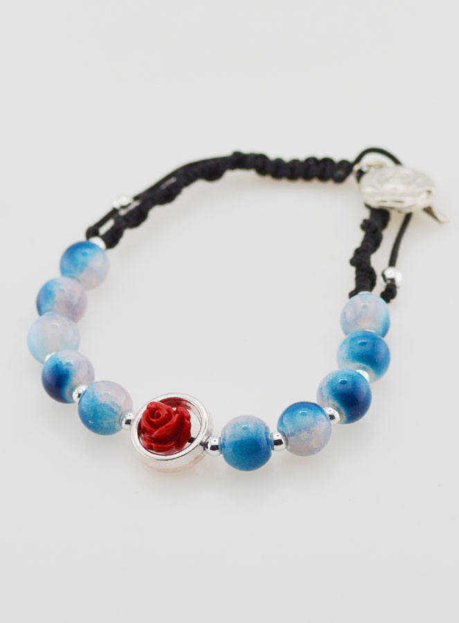 Pulsera Decenario Ajustable - Tonos Azules (pic 4)