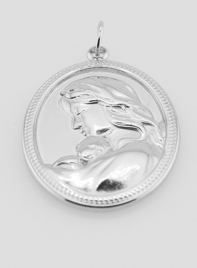 Medalla ovalada de la Virgen y el Niño - 25 mm (pic 2)