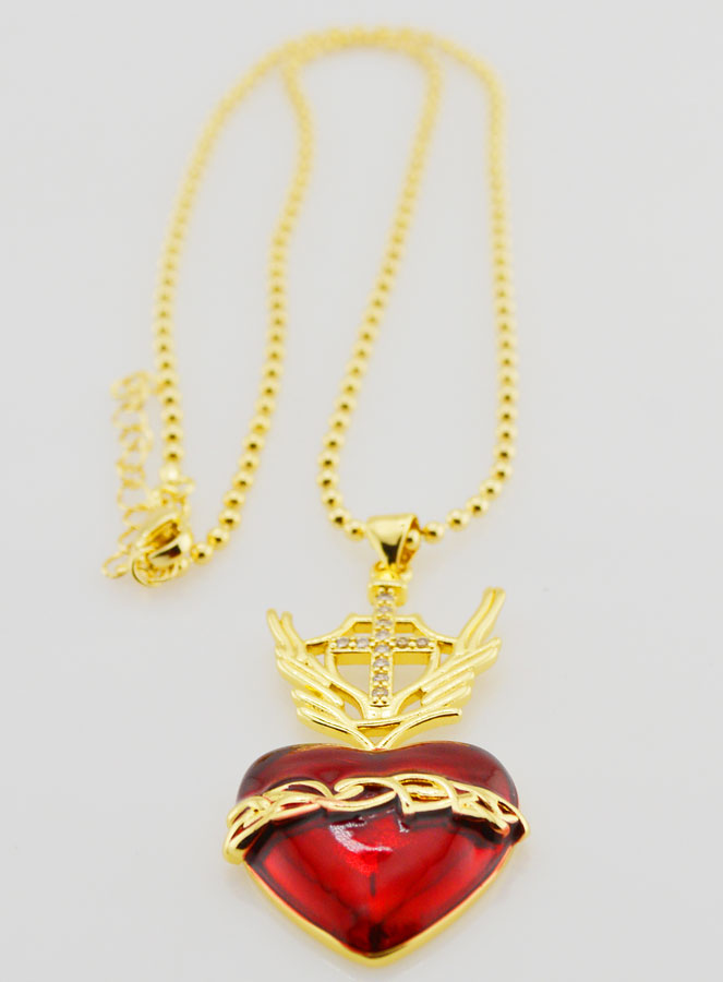 Collar Religioso Ex voto y Cruz - 40 cm (pic 3)