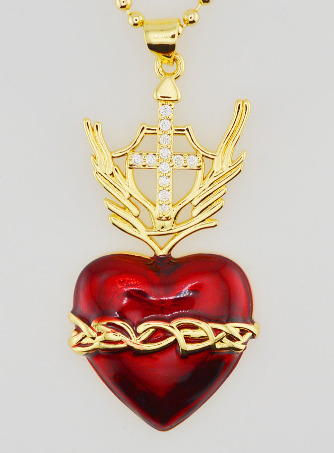 Collar Religioso Ex voto y Cruz - 40 cm (pic 4)